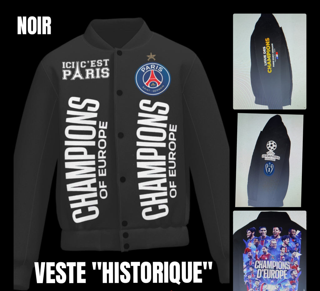 La Veste " HISTORIQUE "( NOIR )  (En Edition Ultra Limitée)  ( INCROYABLE !!! EXCEPTIONNELLE !!! MAGNIFIQUE ) ! JAMAIS VU ! RARE ! EXCLUSIVE!(UNIQUE AU MONDE )