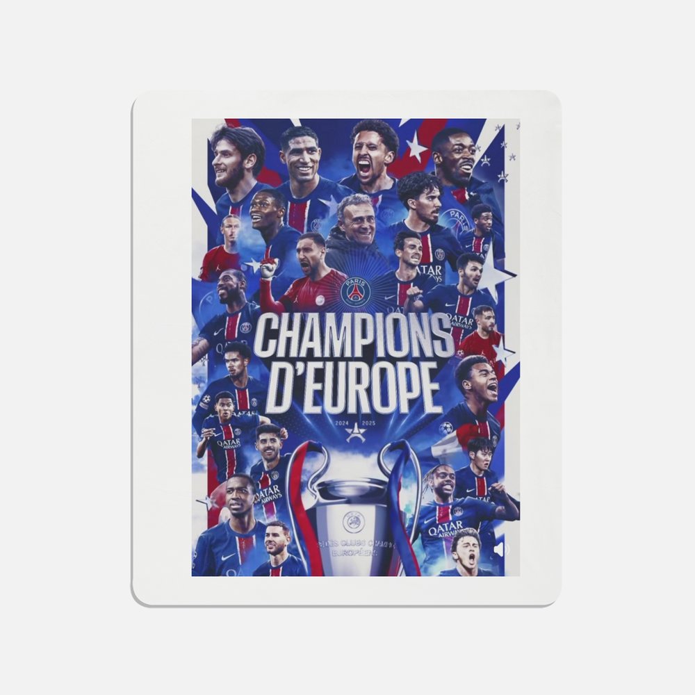 PLAID ( COLLECTOR A VIE ) " CHAMPION D ' EUROPE " ( 127x152cm )