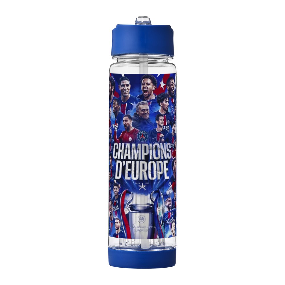 Bouteille avec infuseur Tutti Frutti –  bleu " CHAMPION D EUROPE "