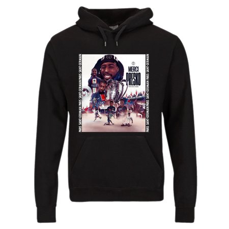 Sweat à Capuche ULTRA COLLECTOR " MERCI PRESKO " ( Noir  ) ( ADULTE HOMME & FEMME )