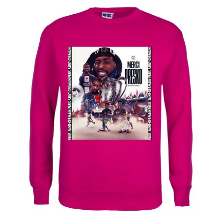 Sweat à col rond ULTRA COLLECTOR " MERCI PRESKO " ( Rose ) ( FEMME )