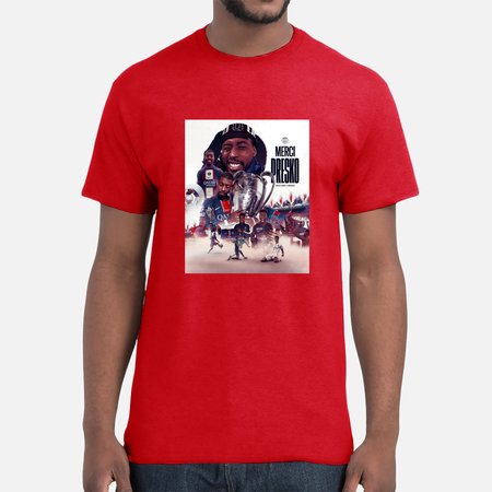 Tee - shirt  ULTRA COLLECTOR " MERCI PRESKO " ( Rouge et Recto Verso ) ( ADULTE HOMME & FEMME )