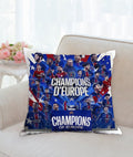 Coussin " CHAMPION D EUROPE " 45.6 cm X 45.6 cm ( GRAND )