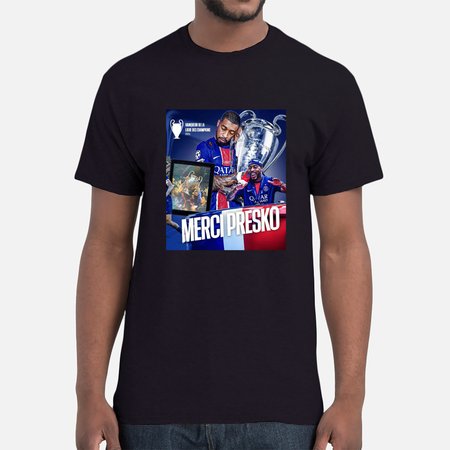 Tee - shirt  ULTRA COLLECTOR " MERCI PRESKO " ( Noir et Recto Verso ) ( ADULTE HOMME & FEMME )