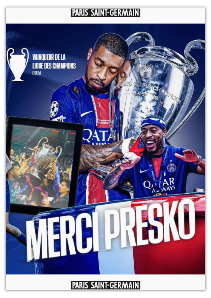 POSTER  ULTRA COLLECTOR " MERCI PRESKO   " 1  ( 297x420 mm )